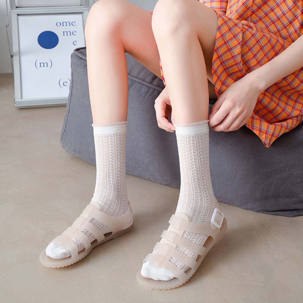 Đôi Vớ Trong Suốt Thoáng Khí Thời Trang Hàn Quốc Cho Nữ