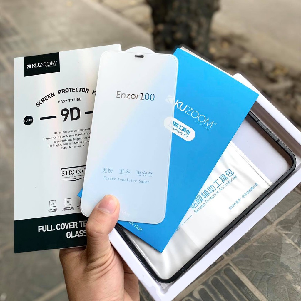 Kính cường lực Kuzoom 9D cho các đời iphone