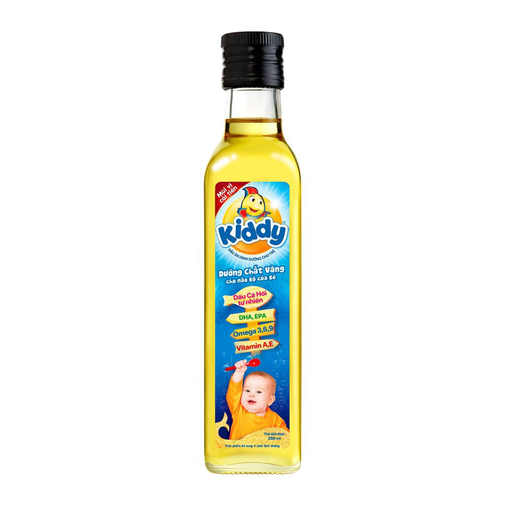 Dầu ăn Kiddy dinh dưỡng Cá hồi cho bé 250ml