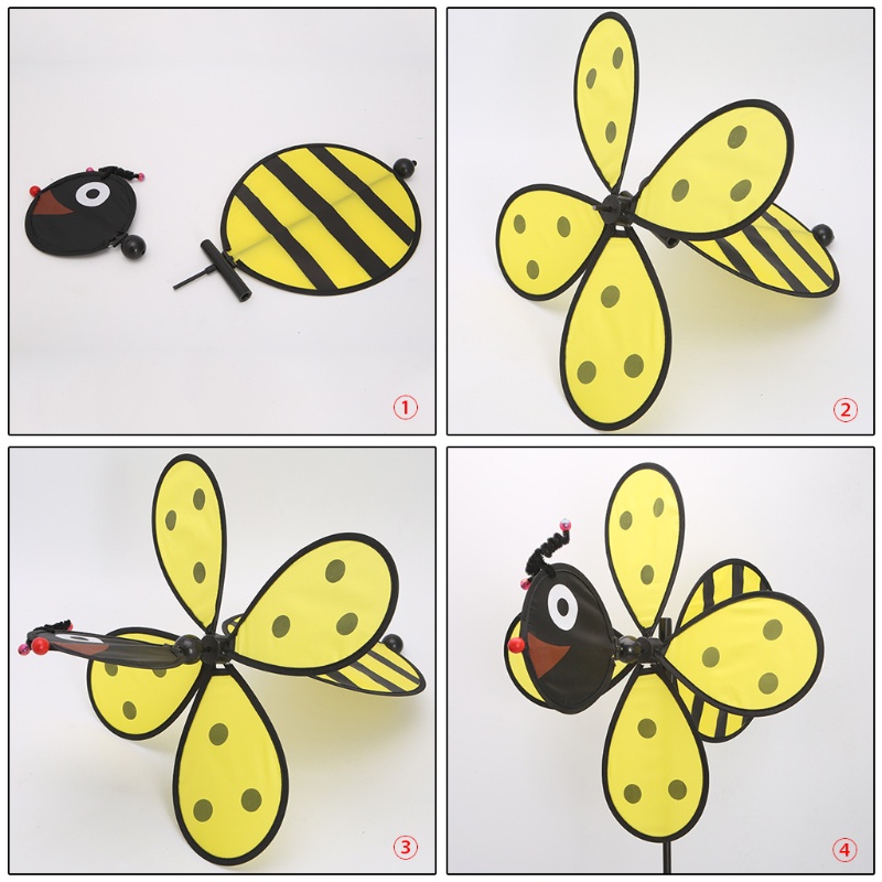 ✿ Chong Chóng Gió Hình Con Ong Trang Trí Sân Vườn