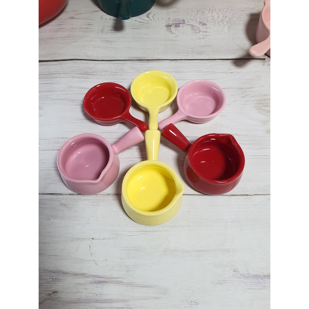 🥝Chảo mini, chảo rót mini gốm sứ tráng men cao cấp🥝