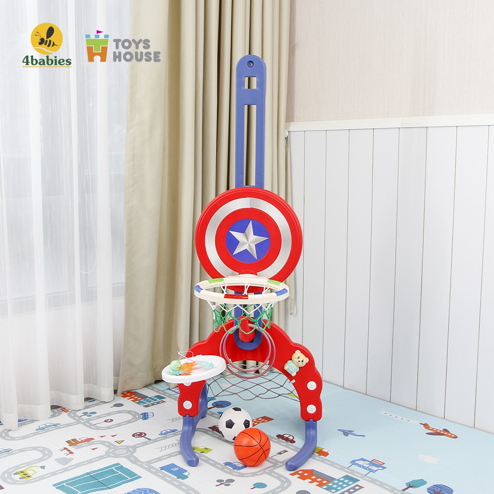 Bộ đồ chơi thể thao đa năng cho bé: Bóng đá, ném vòng, bóng rổ Toys House WM19041, hàng chính hãng cao cấp