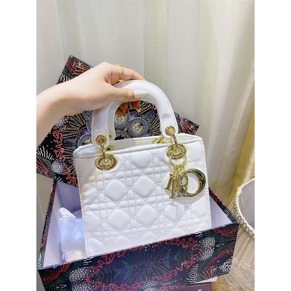 Túi Xách Nữ Dio 5 ô Fullbox Size 20 Da Bóng