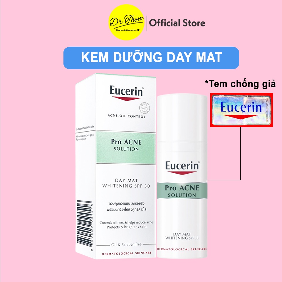 Kem Dưỡng Cho Da Thâm Mụn Eucerin Pro Acne Solution Day Bright Mattifying SPF30