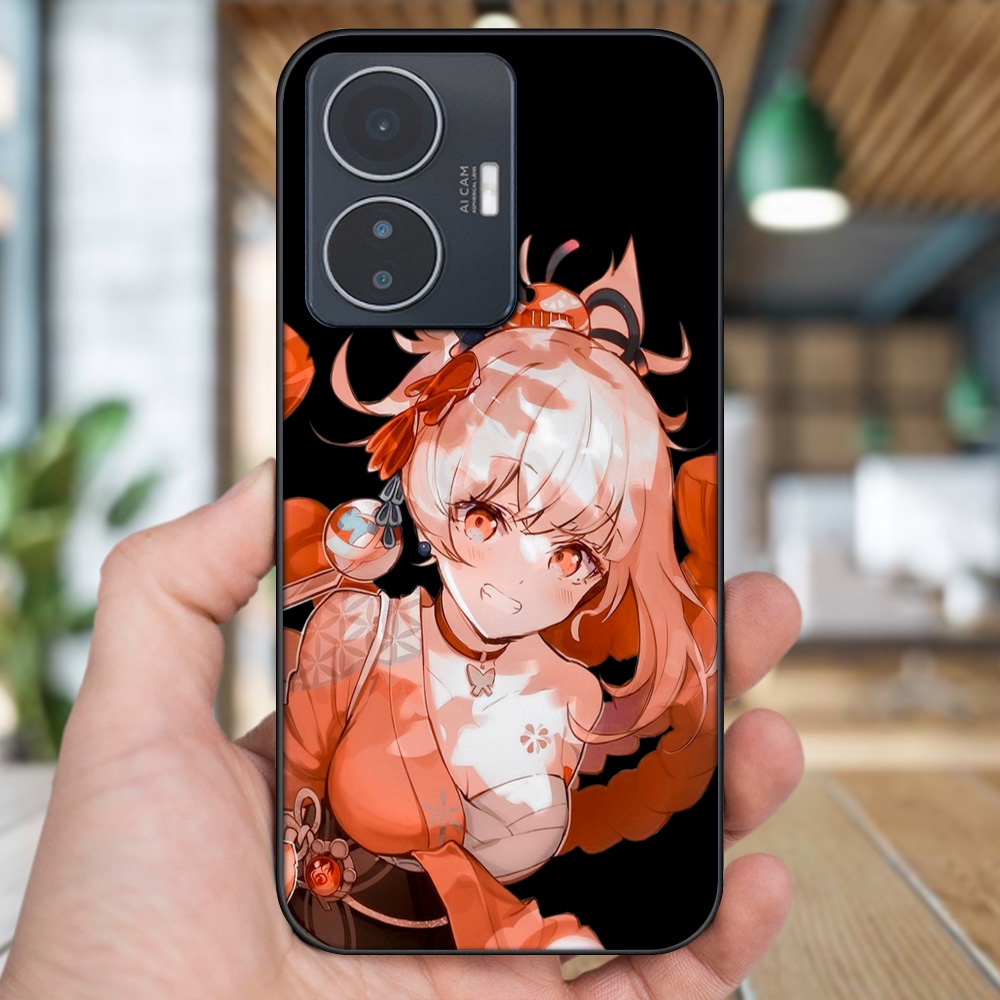 Ốp lưng Vivo Y55 2022 viền đen in hình Yoimiya Genshin Impact