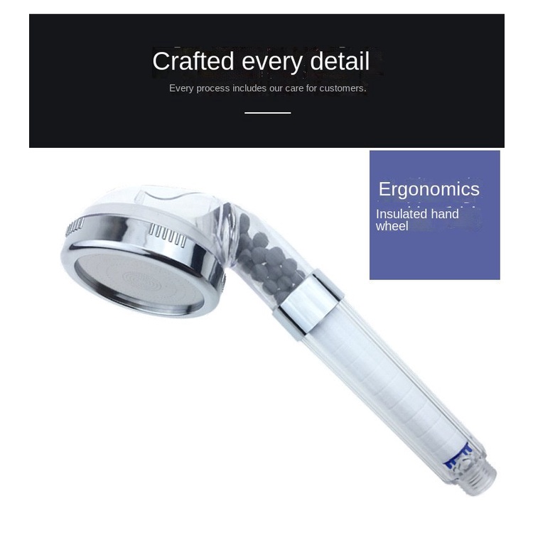 Shower head pressure shower head Lọc Với Phần Tử LọcPPBộ Vòi Hoa Sen Đầu Vòi Sen Tăng Áp Bông Có Thể Tháo Rời Và Giặt Được Bộ Vòi Sen Đầu Vòi Sen Cầm Tay Ion Âm