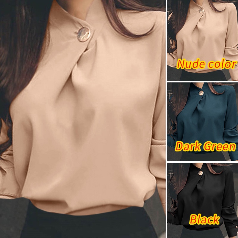 Zanzea Áo Thun Nữ Tay Dài Cổ Tròn Phong Cách Hàn Quốc Cá Tính