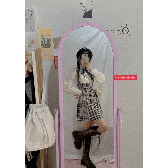 [ẢNH THẬT 100%] SET SƠ MI TAY BỒNG MIX YẾM DẠ TWEET SIÊU XINH
