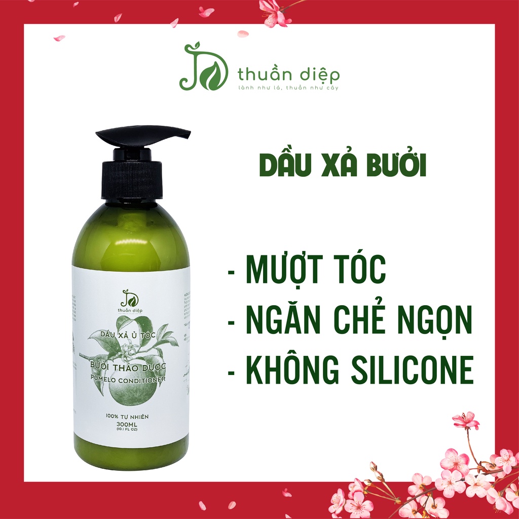 Dầu xả bưởi dầu xả thảo dược thiên nhiên ủ tóc giúp tóc mềm mượt handmade Thuần Diệp