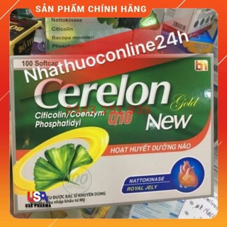 Viên bổ não Cerelon Gold Q10 New (hộp 100 viên)