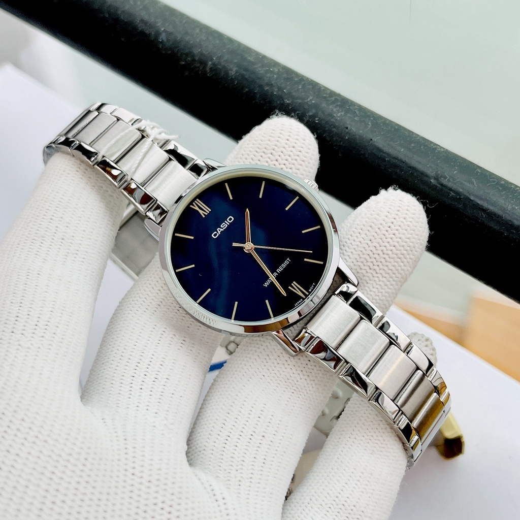Đồng hồ đôi nam nữ dây thép CASIO VT01D FULL SERI