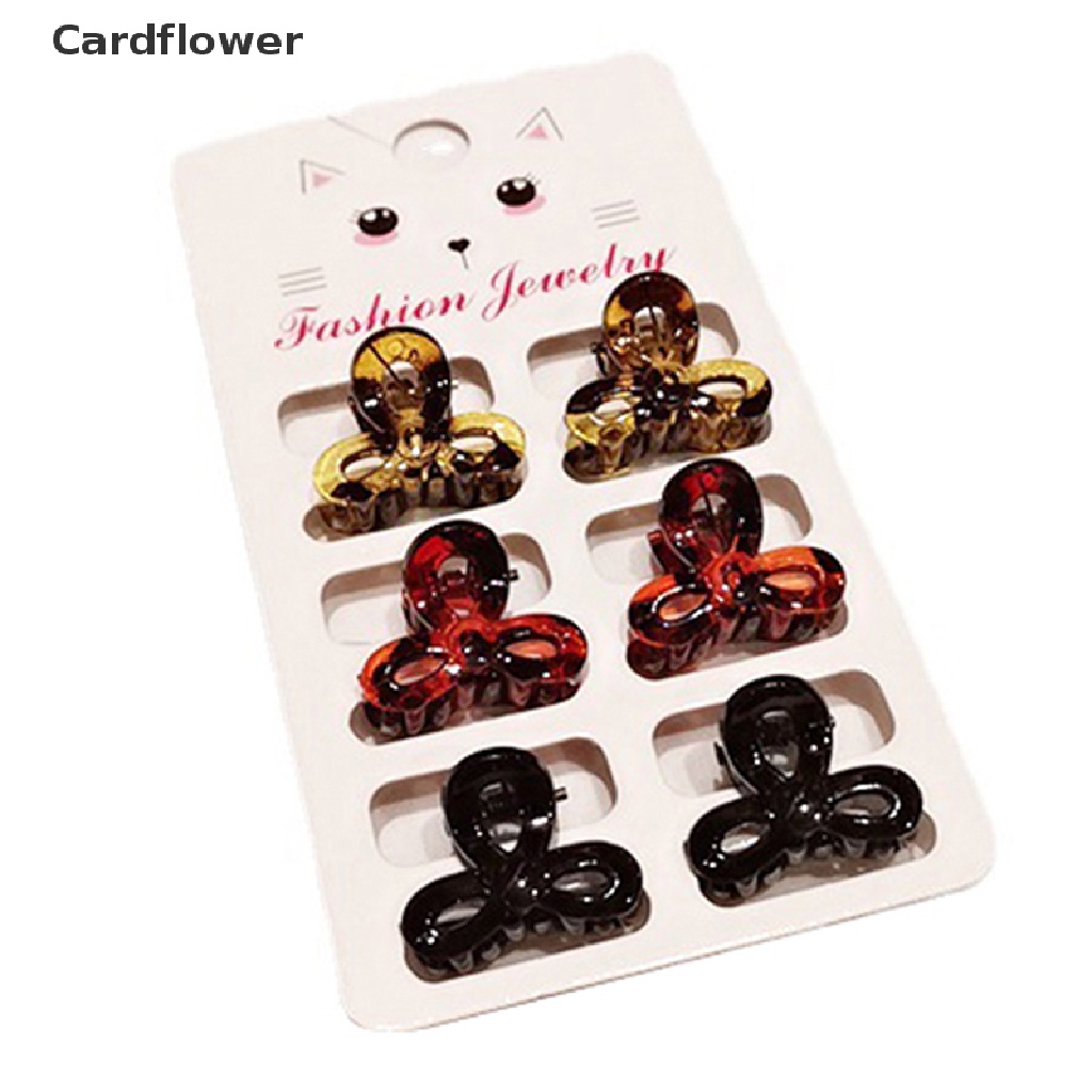 Set 6 Kẹp Tóc Mini Họa Tiết Da Báo Thời Trang Cho Nữ