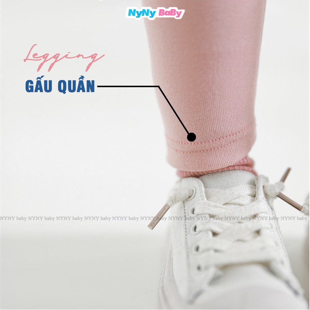 Quần Legging Dài Thu Đông Cho Bé Gái Vải Thun Cotton Co Giãn 4 Chiều Thoải Mái Thời Trang Từ 8 - 24Kg
