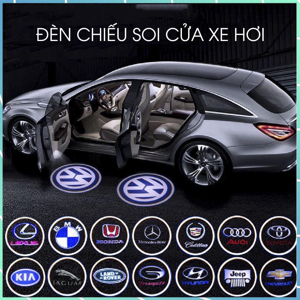 Đèn chiếu logo, đèn chiếu thương hiệu cửa xe ô tô, xe hơi cho các hãng xe, đồ chơi ô tô (bộ 2 đèn)