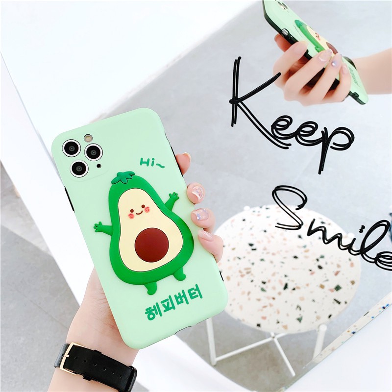 Ốp lưng iphone Bơ & Dưa 3D IMD dày dặn 5/5s/6/6plus/6s/6splus/7/7plus/8/8plus/x/xr/xs/11/12/pro/max/plus/promax | BigBuy360 - bigbuy360.vn