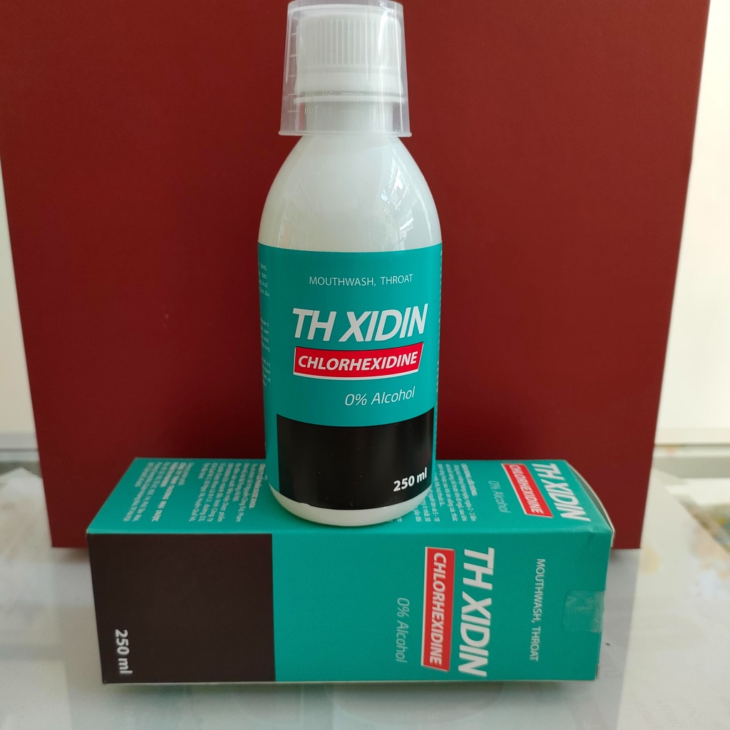 Nước súc họng, súc miệng TH XIDIN CHLORHEXIDINE 0% Alcohol - Chai 250ml
