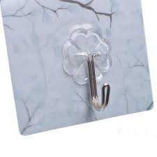 Bộ 10 móc dán tường chịu lực siêu dính treo đồ trong suốt 6x6cm Vrg11112