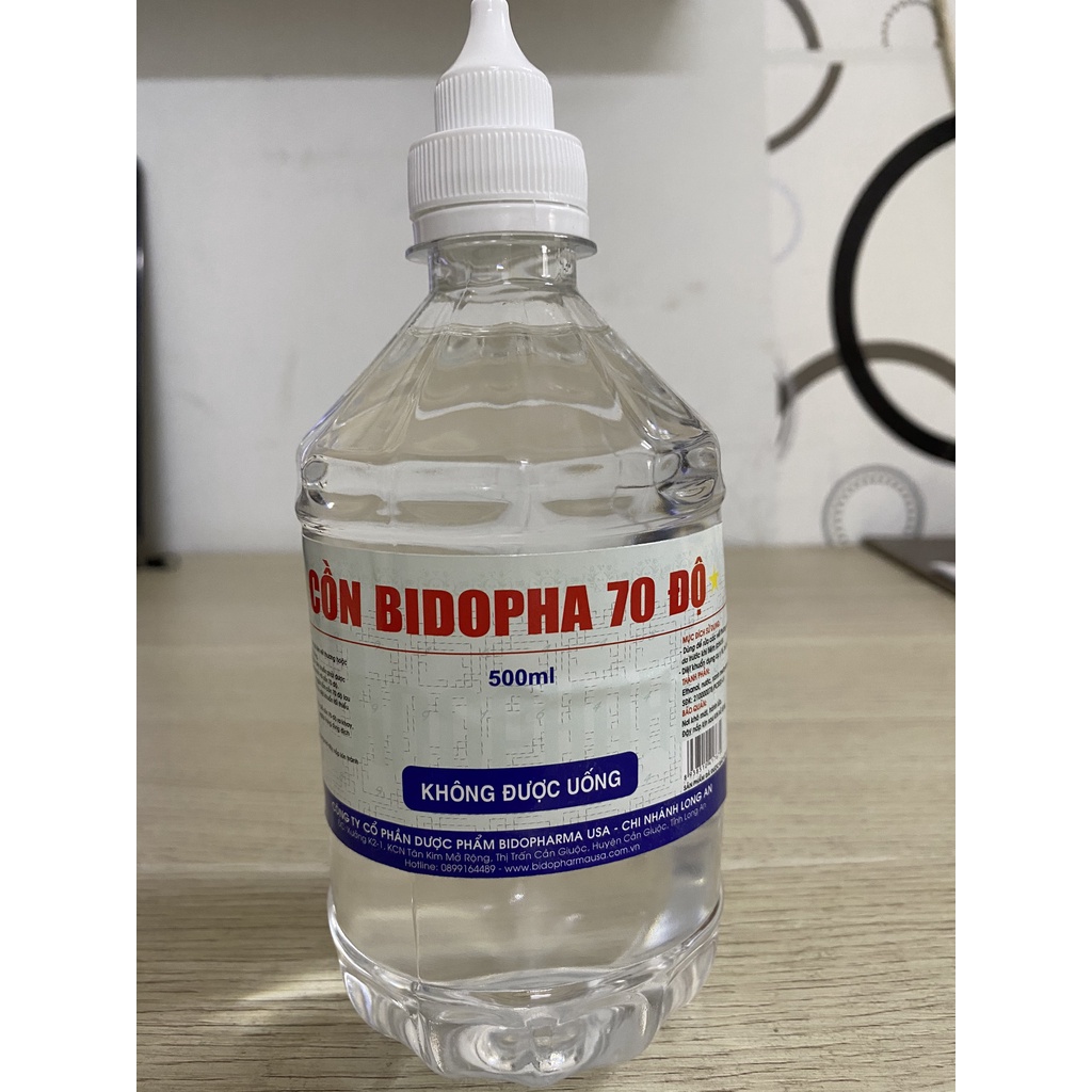 Cồn y tế 70 độ Bidopha 500ml