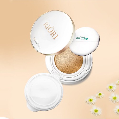 Phấn nước RIORI BB Cushion SPF50+/PA++++ 15g siêu che phủ kiểm soát nhờn chống nắng tự nhiên