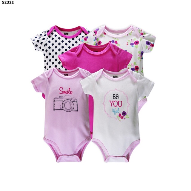 Set 5 body chip cộc cho bé