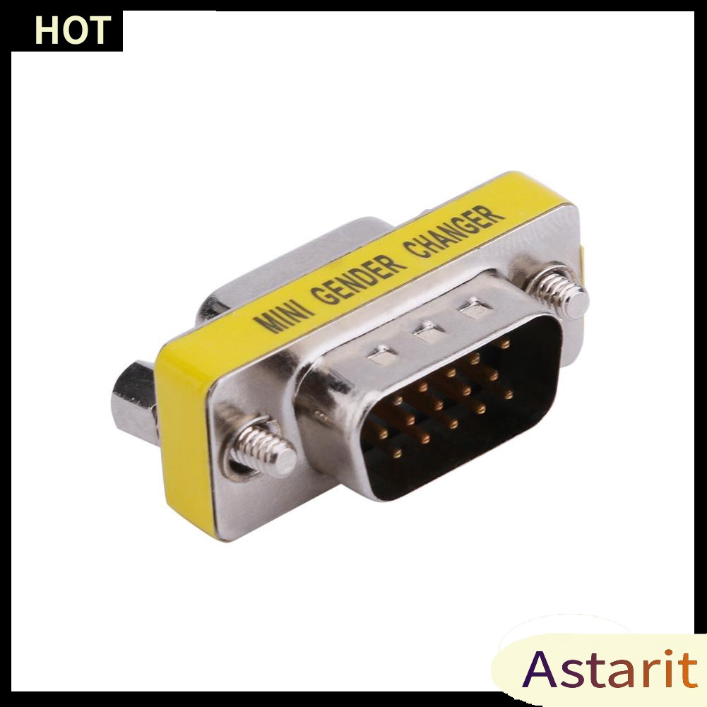 🌟Chất lượng cao nhất🍁2pcs 15pin VGA Male to Female Adapter Gender Changer Couplers Extenders