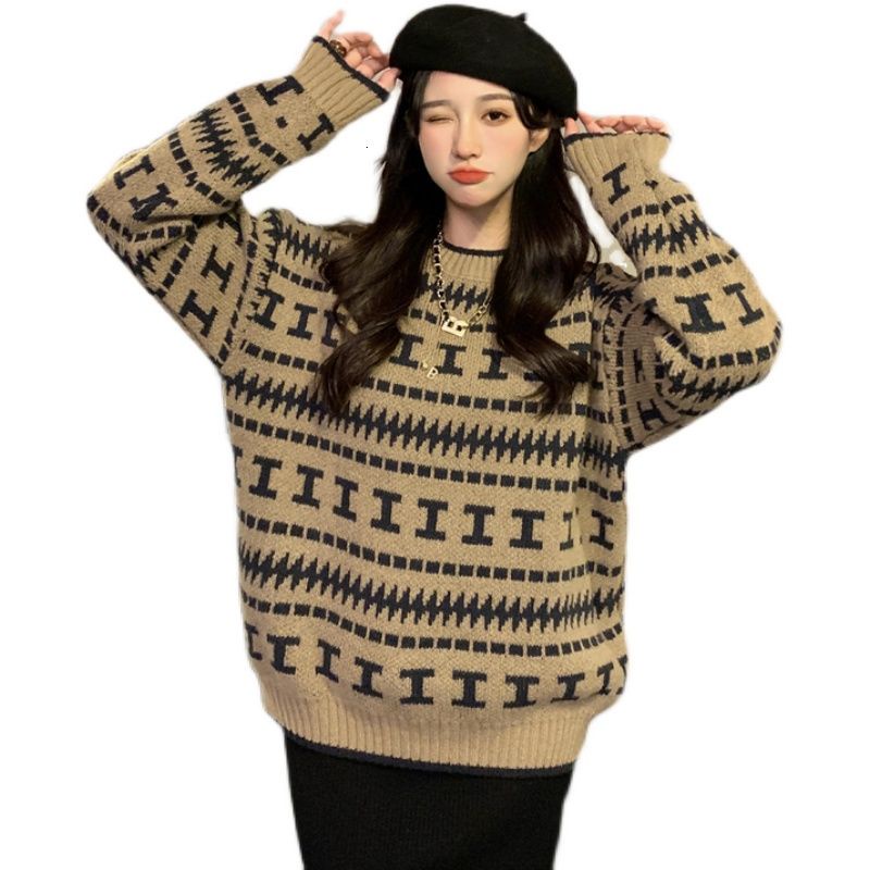 Áo len tay dài cổ tròn phong cách Hàn Quốc thời trang cho nữ