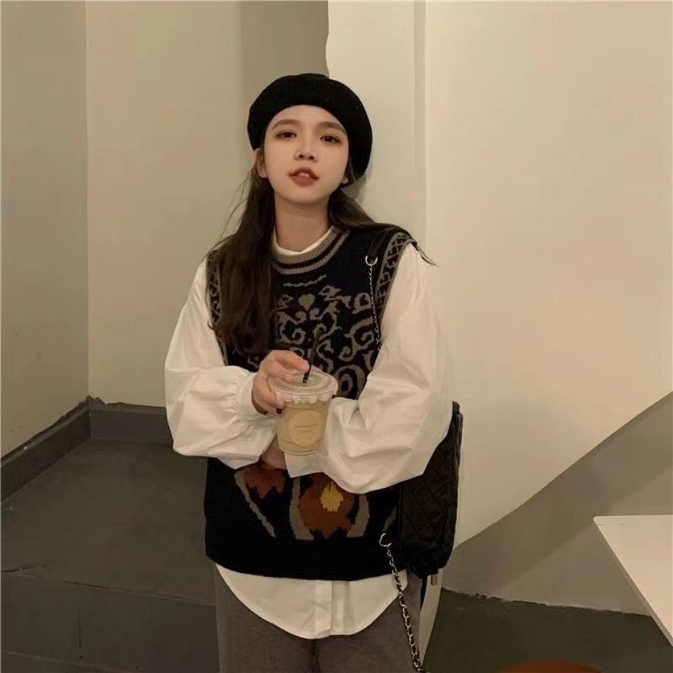 COZOK Áo len không tay thời trang Hàn Quốc