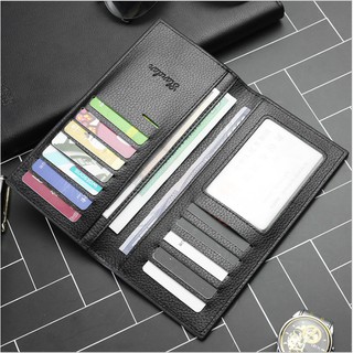 Ví Da Nam Cầm Tay Dáng Dài DELIDAISHU ( Đen + Nâu )