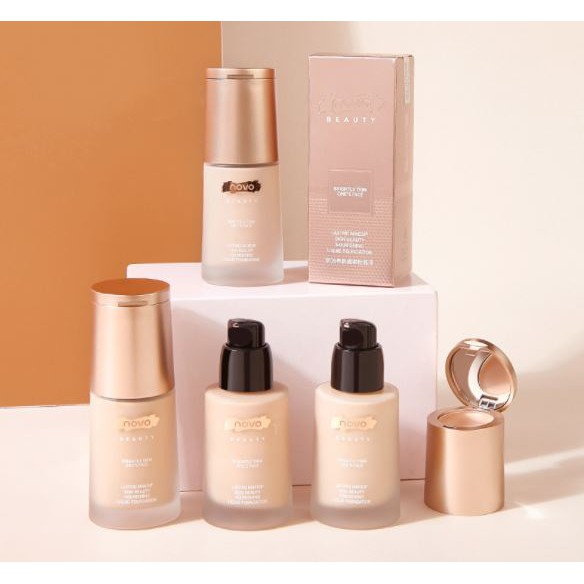 Kem Nền Dưỡng Da Che Khuyết Điểm Dạng Lỏng NOVO  3 trong 1 Cho Da Khô Dưỡng Ẩm Kiểm Soát Dầu Không Thấm Nước XMB028