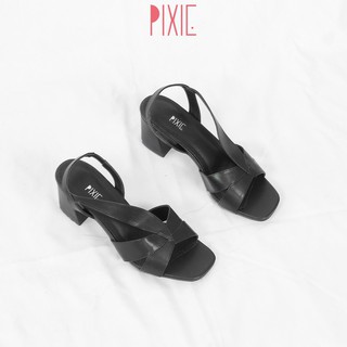 Sandal Cao Gót 5cm Mũi Vuông Quai Chun Pixie X541