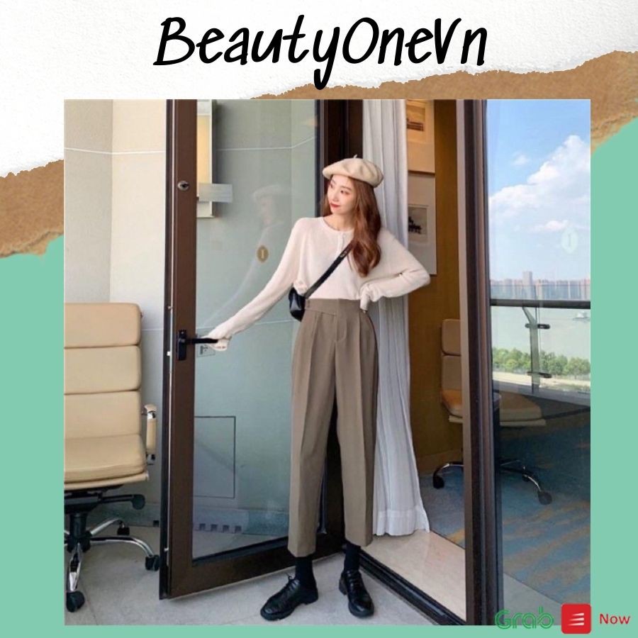 [ Mã FAMAYWA giảm 10K đơn 50K] Quần baggy nữ vạt khuy lệch bên hông siêu hot (ảnh thật/ hàng có sẵn)