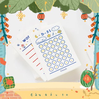 Bộ 50 Giấy Ghi Chú Công Việc Hàng Ngày Twighlight Memo Note