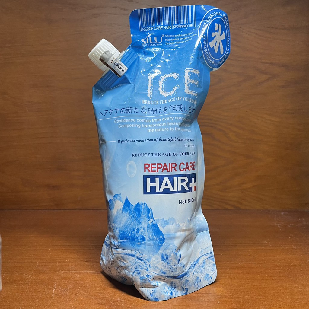 Kem ủ xả hoàn hình bạc hà SILU ICE Repair Care Hair+ 800ml