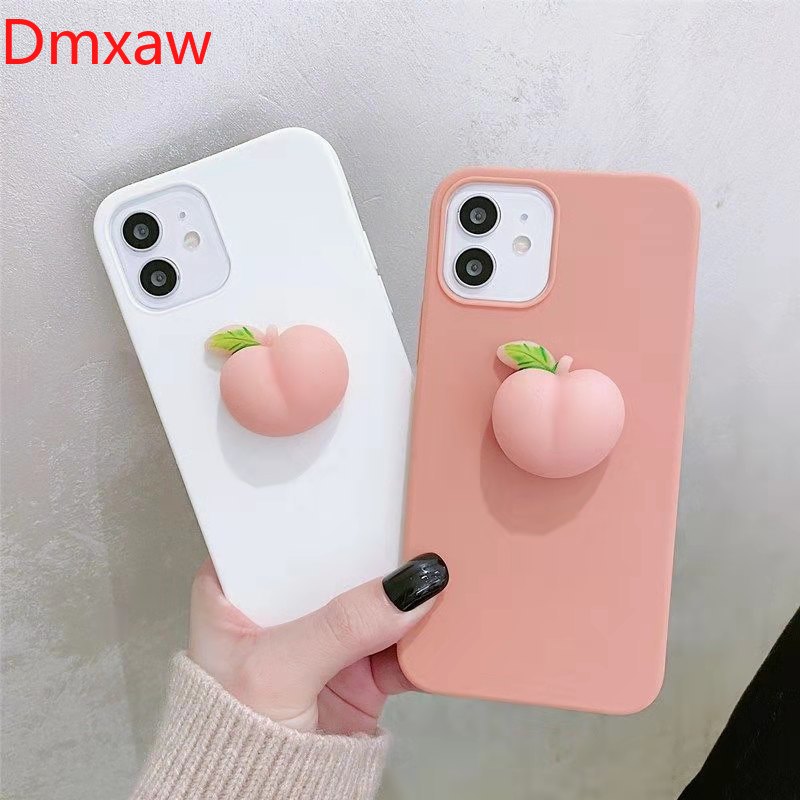 Ốp Lưng Mềm In Hình Quả Đào 3d Cho Iphone 8 7 Plus 6 6s Plus Se 2020 5 5s Se