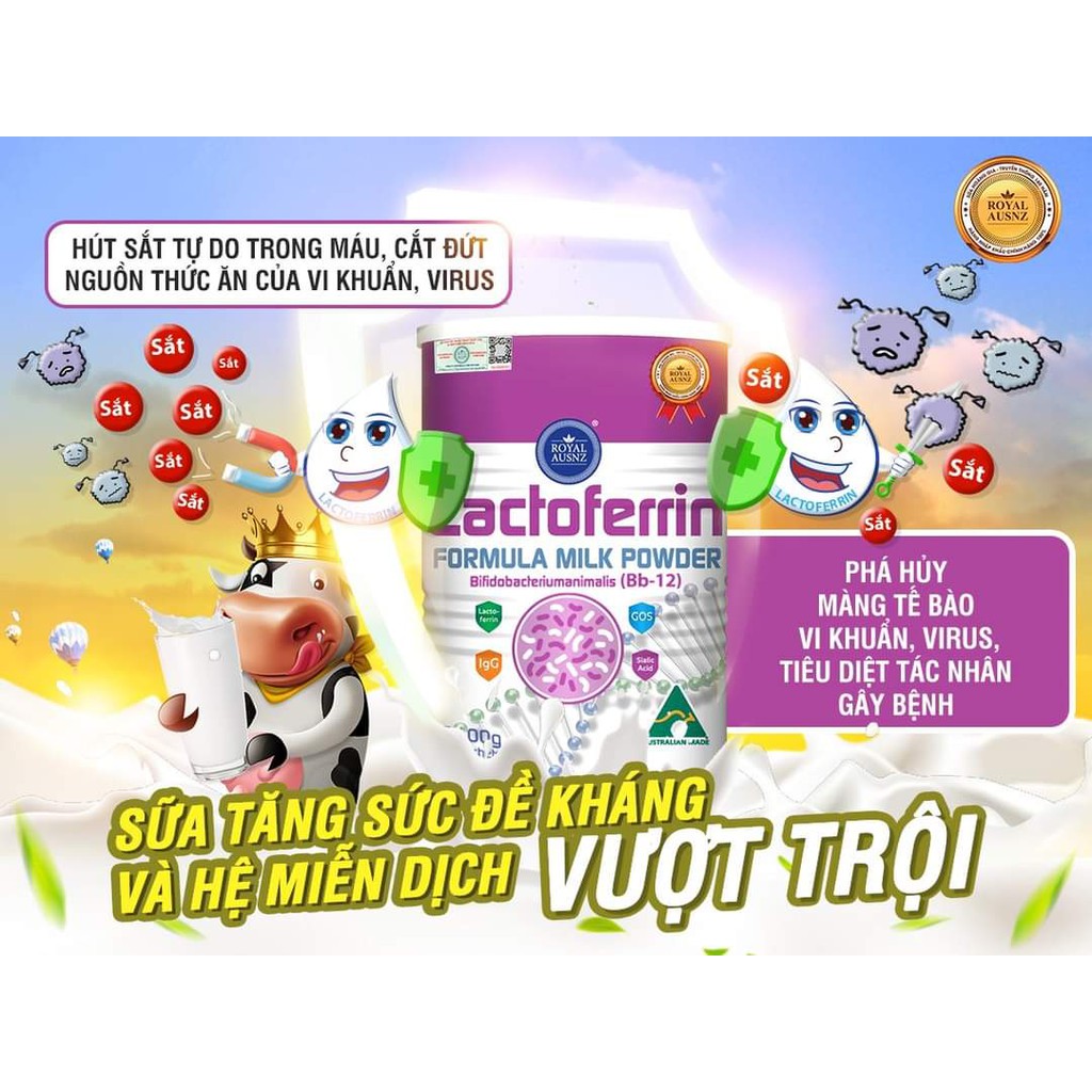 [2 loại] Sữa Hoàng Gia Úc Lactoferrin Formula Milk Powder