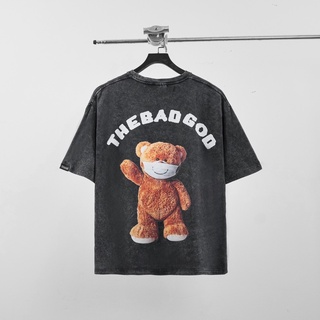 Áo thun tay lỡ The Bad God Wash Teddy Mask tee