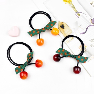 Cột tóc thắt nơ quả Cherry cute (Nhiều màu)