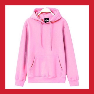 Áo Hoodie ♥️FREESHIP♥️Nỉ Trơn Unisex - Hồng Tươi