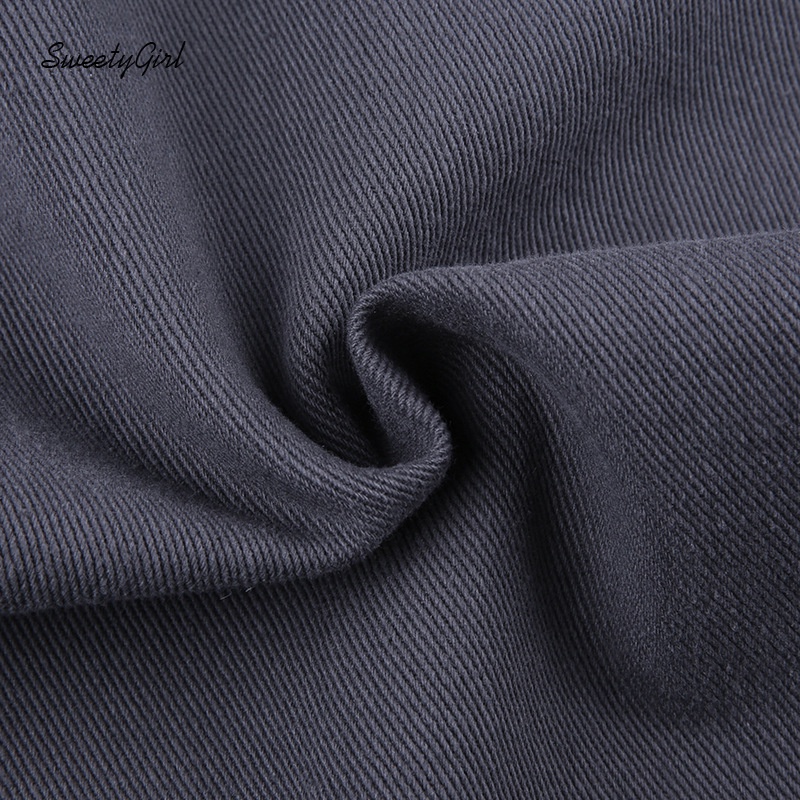 Quần Dài Eo Cao Dáng Rộng Phối Túi Màu Xám Trơn Trẻ Trung Hợp Thời Trang 2022 Cho Bạn Gái