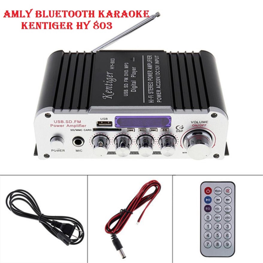 Amply karaoke mini 12v, Amly mini Kentiger HY 803, âm ly chơi nhạc âm thanh cực đỉnh, hàng nhập khẩu