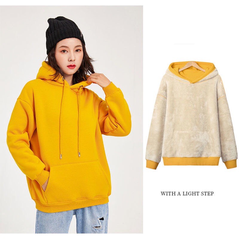 Áo Hoodie Lót Lông Màu Siêu Xinh