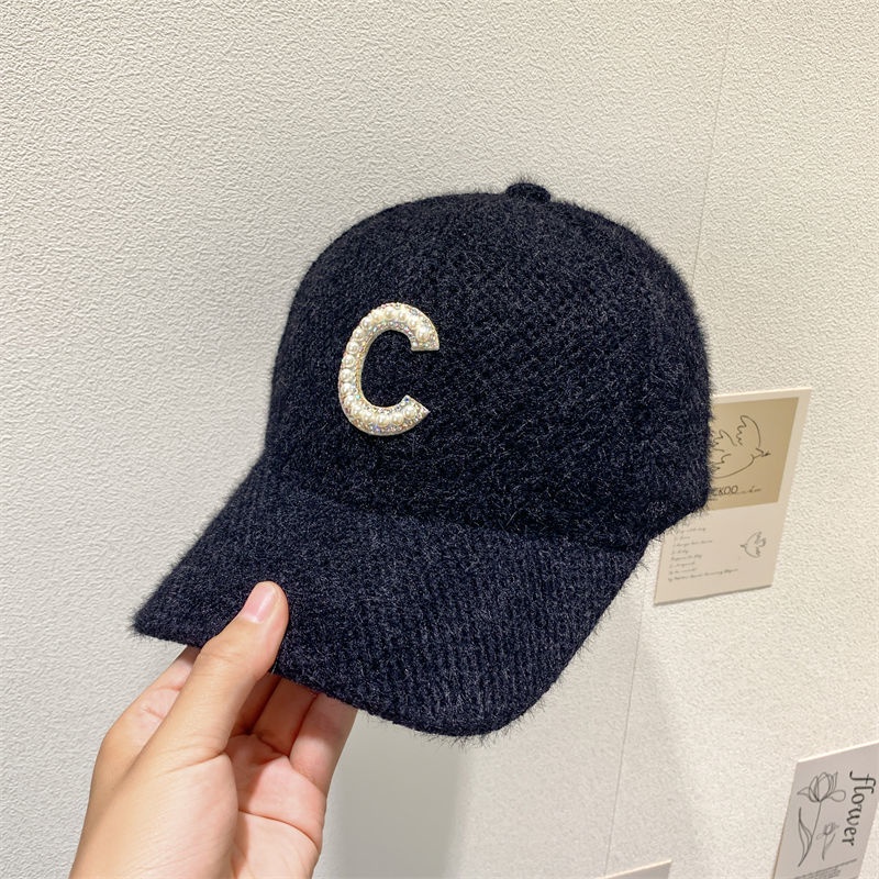 Mũ Lưỡi Trai Đính Đá Chữ C Phong Cách Hàn Quốc