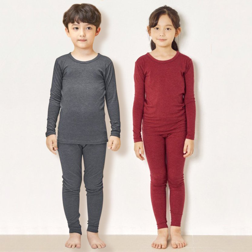 Bộ đồ quần áo giữ nhiệt trẻ em mùa thu đông 2021 cho bé trai, bé gái Unifriend Hàn Quốc UniT04