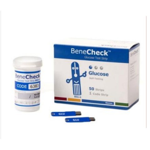 Que thử đường huyết Glucose Benecheck Plus Đài Loan [Hộp 50 que]