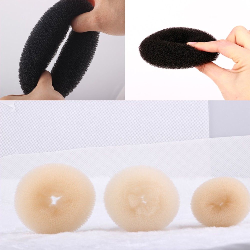 Dụng Cụ Búi Tóc Hình Bánh Donut 3 Kích Thước Bằng Xốp Thoải Mái Thời Trang Cho Nữ