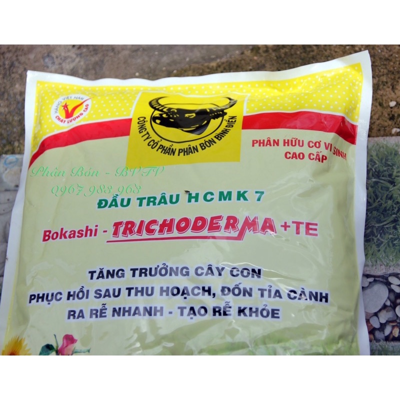 Phân Vi Sinh Hữu Cơ Trichoderma -CHUYÊN CÂY CẢNH CÂY ĂN TRÁI - ĐẦU TRÂU HCMK 7,Gói 1 ký
