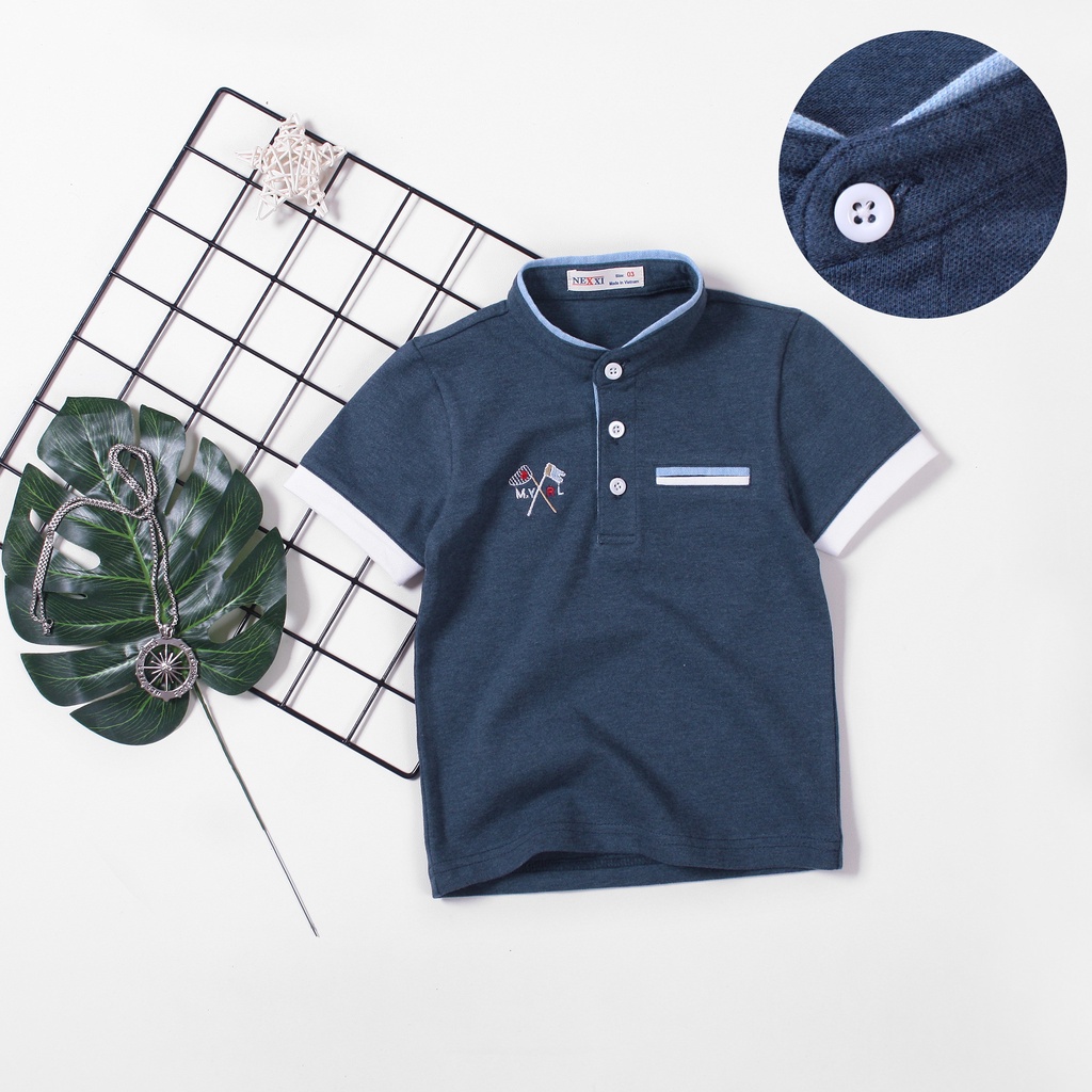 2208.ÁO THUN CỔ TRỤ THÊU LG MYRL