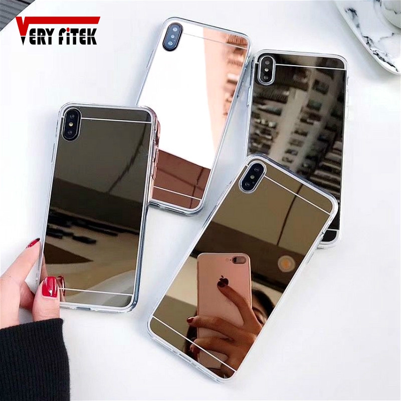 Fashion Luxury Rose Gold Mirror Case for iPhone 6 6s 7 8 Plus Phone Case iPhone XS Max XR X 11 Pro Max Cover