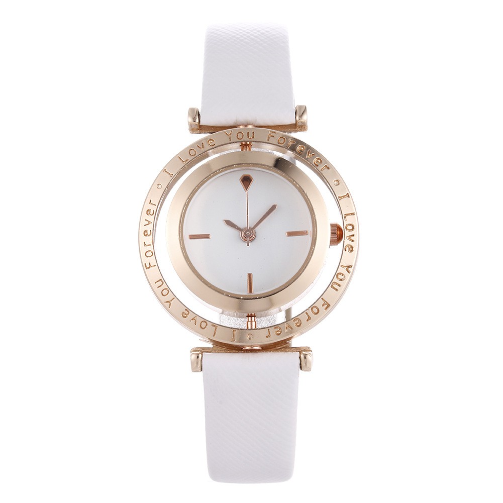 Đồng hồ đeo tay nữ dây da DZINER ND28 chính hãng mặt xoay 360 độ LINDO
