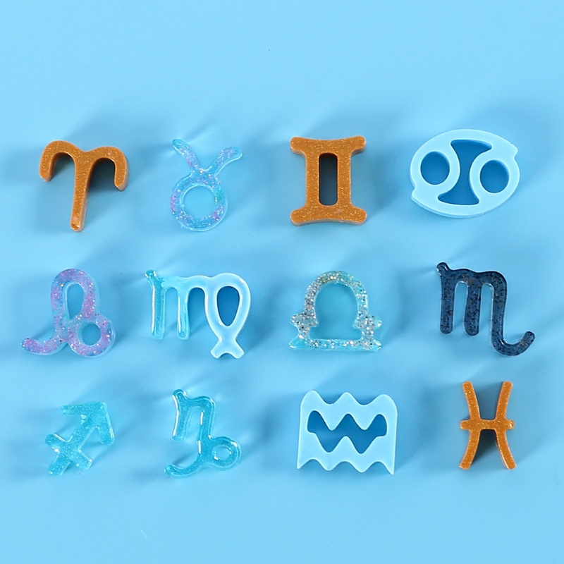 Khuôn Silicone Làm Mặt Dây Chuyền 12 Ngăn DIY